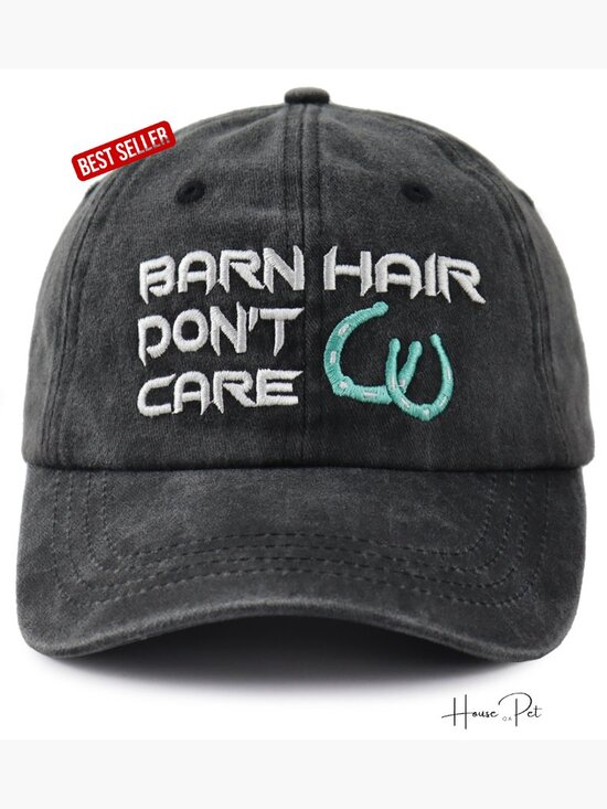 Barn Hair Don\'t Care Embroidered Horse Lover Baseball Cap
